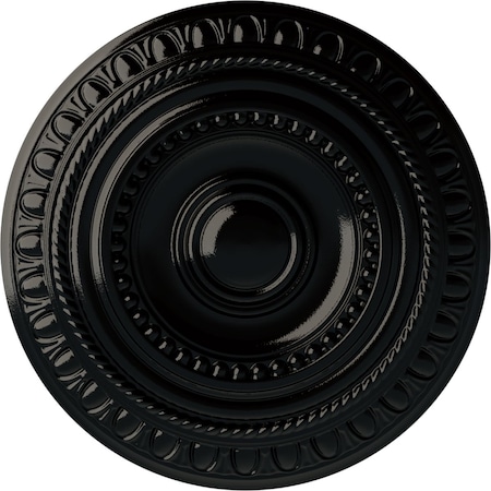 Ekena Millwork Artis Ceiling Medallion (Fits Canopies up to 6 7/8"), Hand-Painted Black Pearl, 15 3/4"OD x 1 3/8"P CM15ARBPS